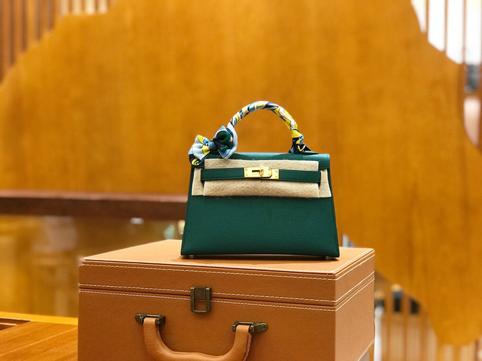 Hermes Mini Kelly II Bag Malachite H82401