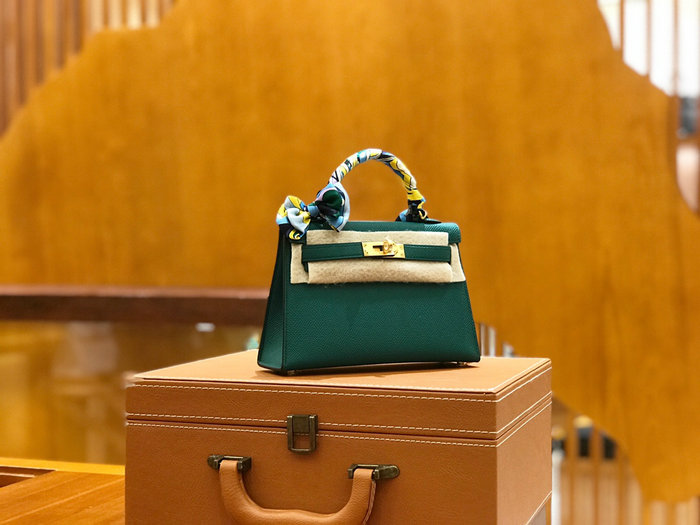 Hermes Mini Kelly II Bag Malachite H82401