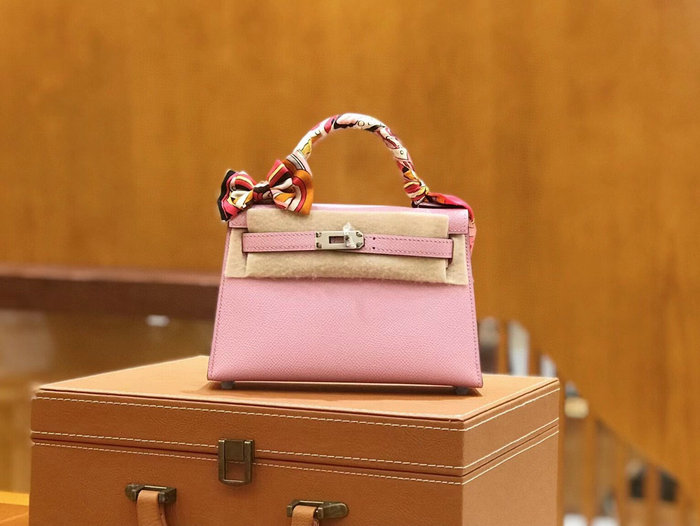 Hermes Mini Kelly II Bag Mauve Sylvestre H82401