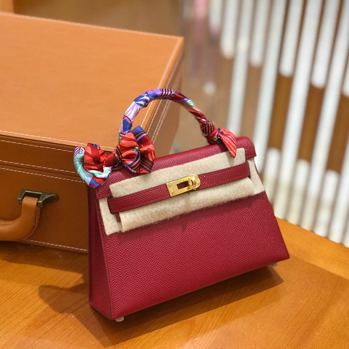 Hermes Mini Kelly II Bag Rouge Grenat H82401