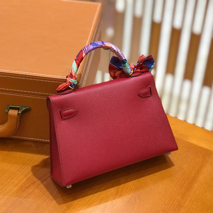 Hermes Mini Kelly II Bag Rouge Grenat H82401