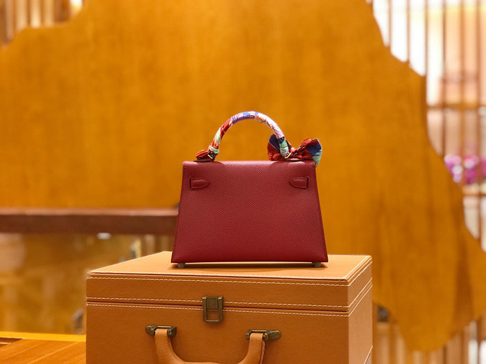 Hermes Mini Kelly II Bag Rouge Grenat H82401