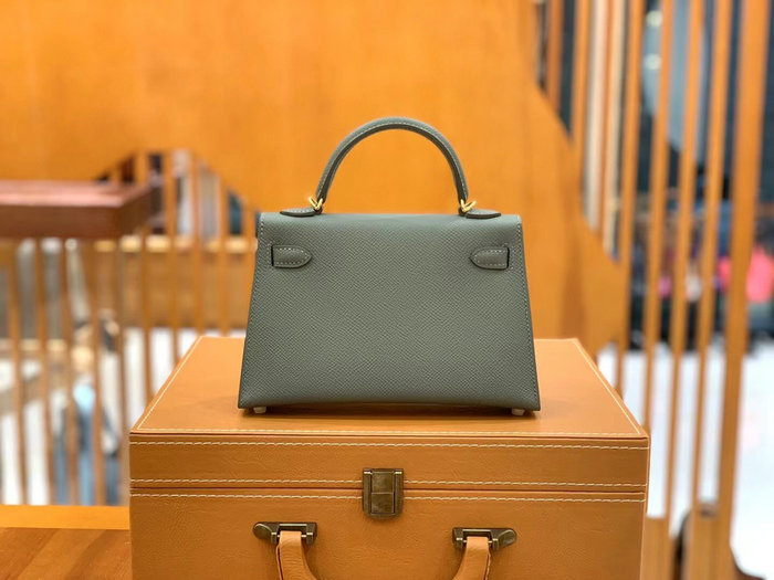 Hermes Mini Kelly II Bag Vert Amande H82401