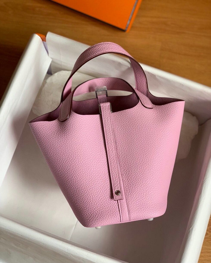 Hermes Picotin Lock 22 Tote Bag Mauve Sylvestre H82301