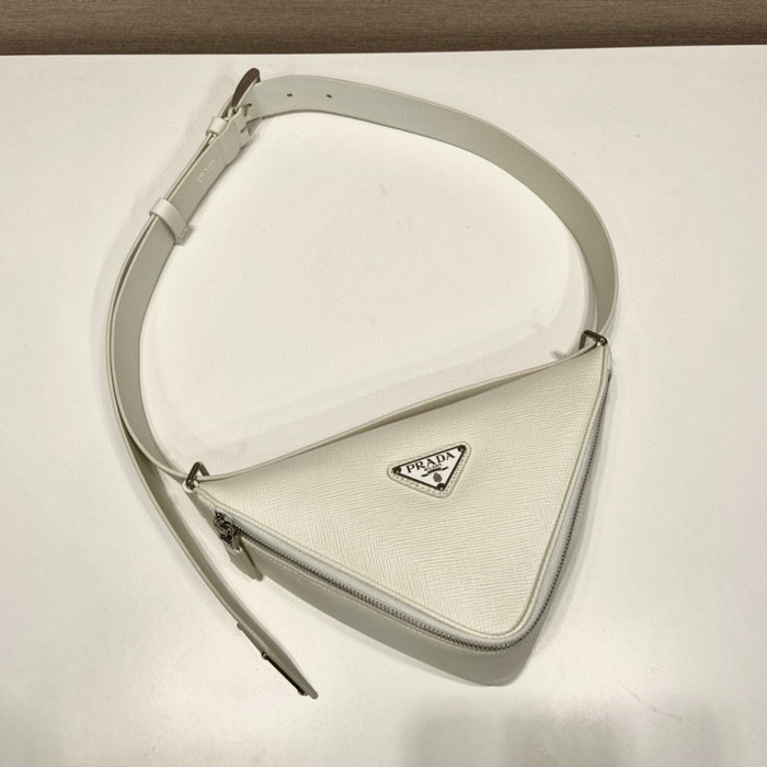 Prada Saffiano leather belt bag White 2VL039