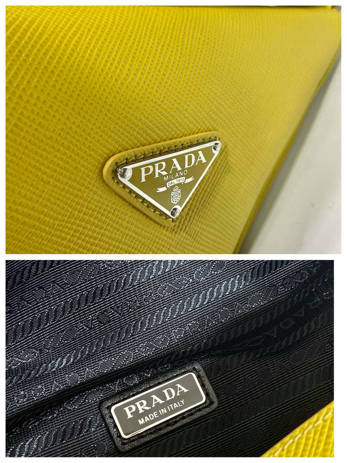 Prada Saffiano leather belt bag Yellow 2VL039