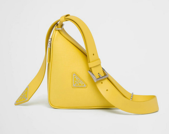 Prada Saffiano leather belt bag Yellow 2VL039