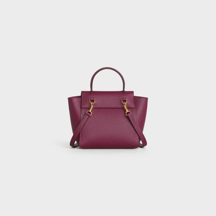 Celine Grained Calfskin Belt Bag Burgundy C10221