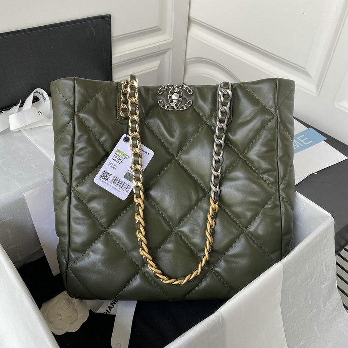 Chanel 19 Shopping Bag Khaki AS3519