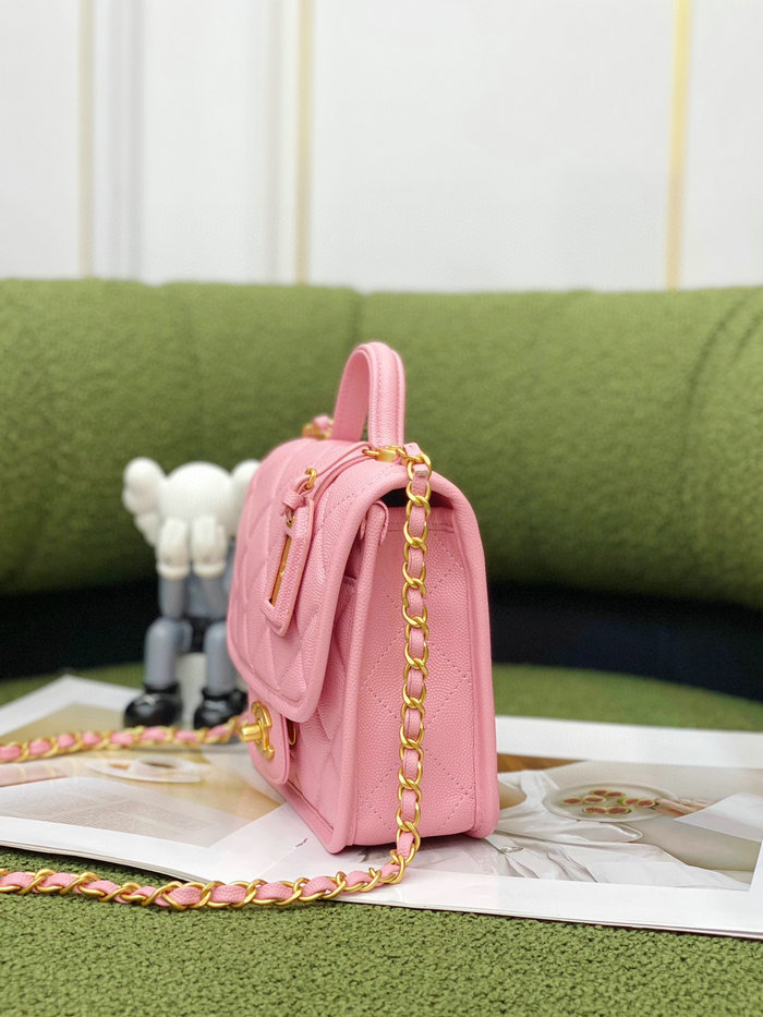 Chanel 22k Mini Flap Bag Pink AS3652