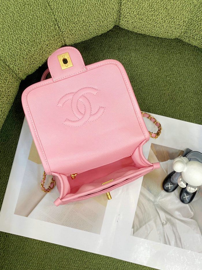 Chanel 22k Mini Flap Bag Pink AS3652