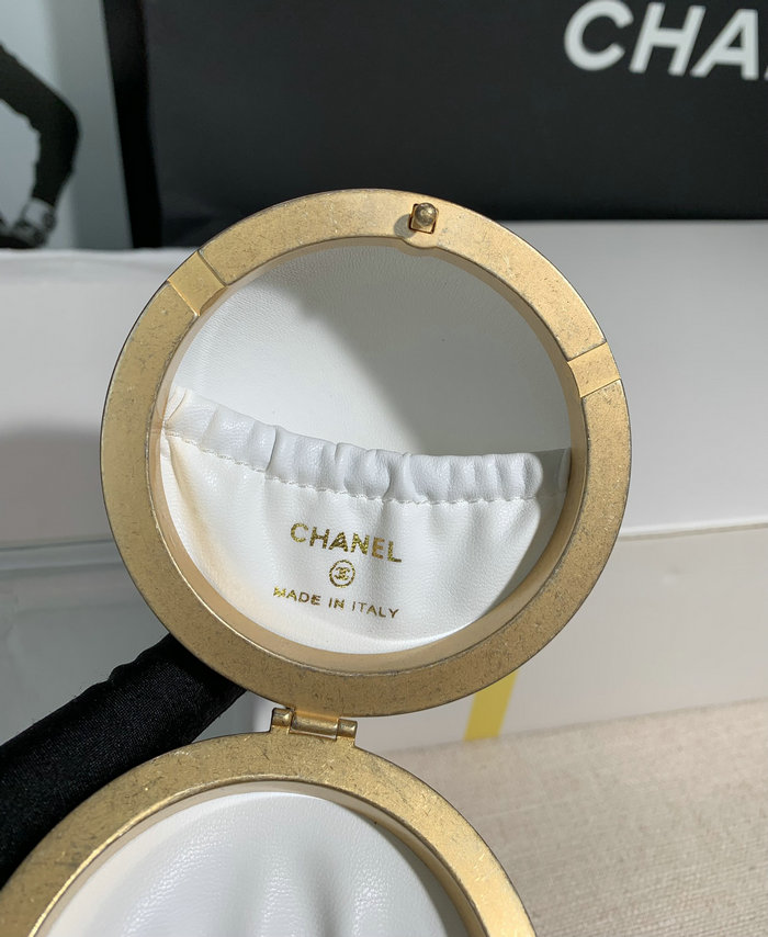 Chanel Lambskin Sphere Minaudiere White AP2895