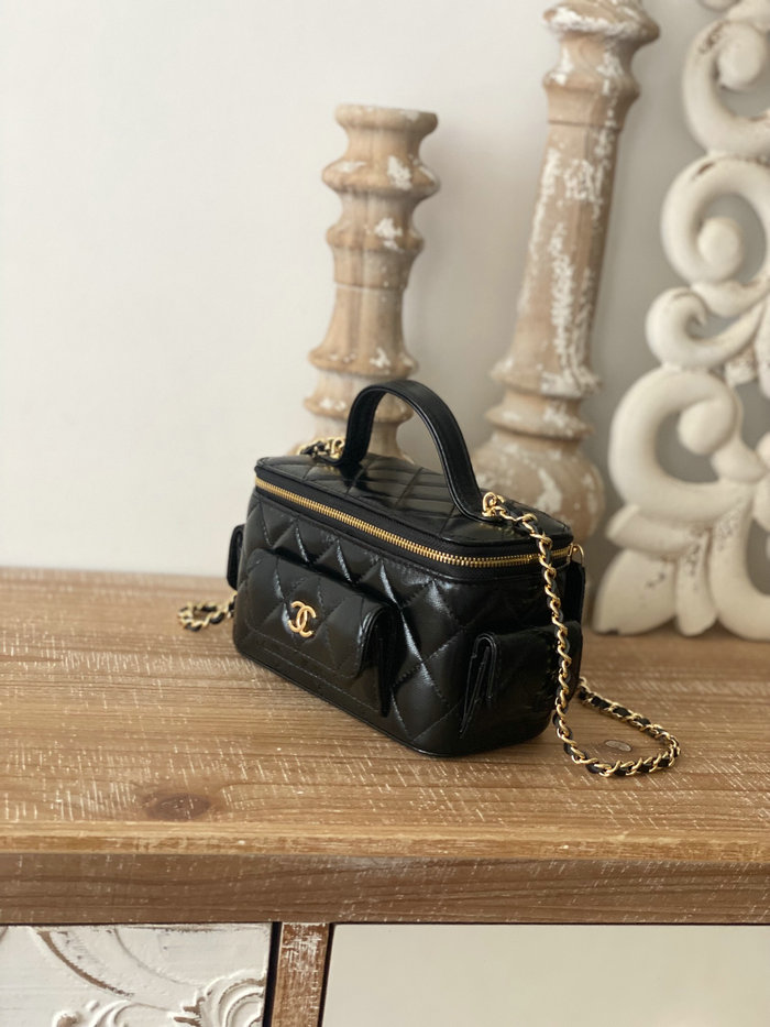 Chanel Mini Leather Shoulder Bag Black AP81231