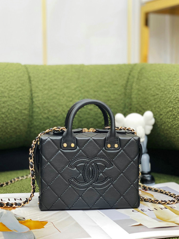 Chanel Small Vanity Case Black AS3344