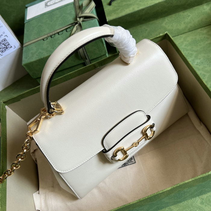 Gucci Horsebit 1955 medium bag White 702049