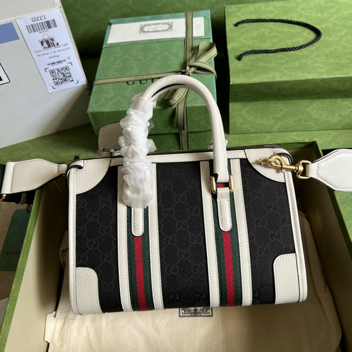 Gucci Small canvas top handle bag Black 715772