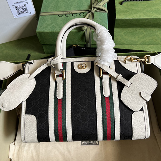 Gucci Small canvas top handle bag Black 715772