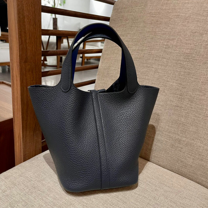 Hermes Picotin Lock 22 Tote Bag Bleu Nuit H82301