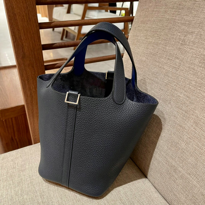 Hermes Picotin Lock 22 Tote Bag Bleu Nuit H82301