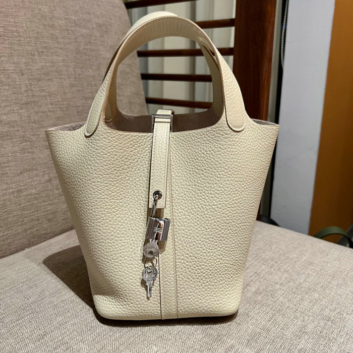 Hermes Picotin Lock 22 Tote Bag Craie H82301