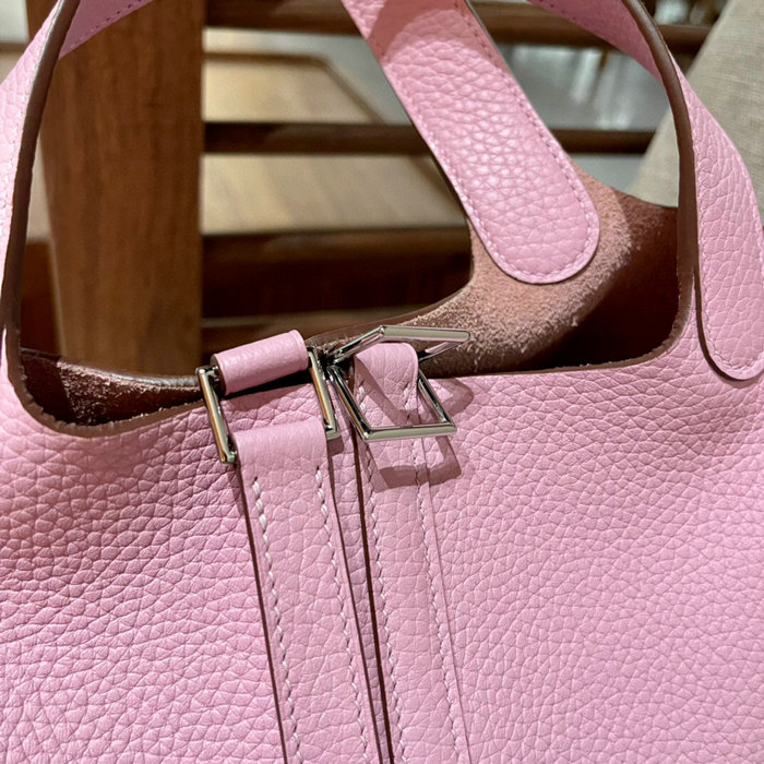 Hermes Picotin Lock 22 Tote Bag Rose Saiura H82301