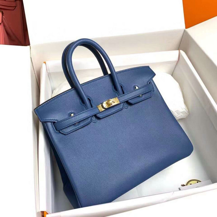 Hermes Swift Leather Birkin Bag Bieu Agate HB10231