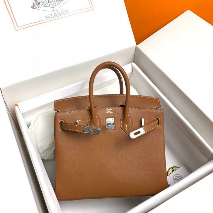 Hermes Swift Leather Birkin Bag Golden Brown HB10231