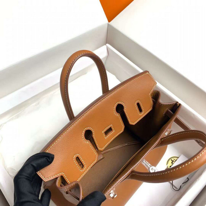 Hermes Swift Leather Birkin Bag Golden Brown HB10231