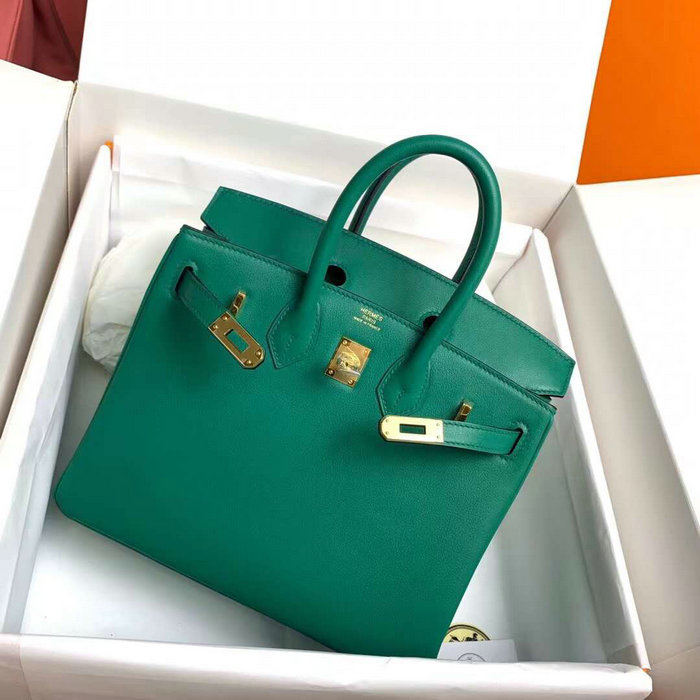 Hermes Swift Leather Birkin Bag Vert Vertigo HB10231