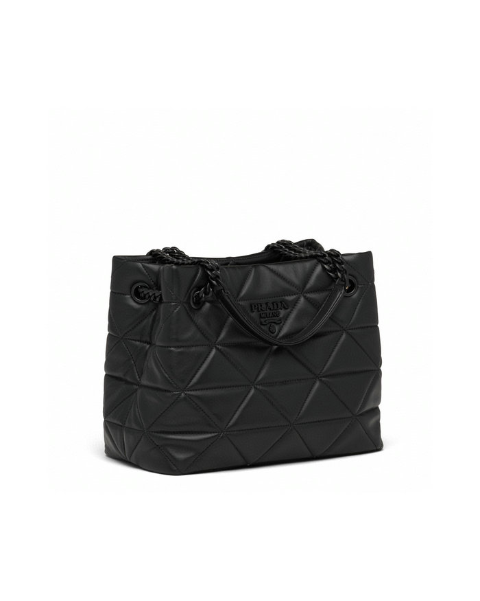 Prada Lambskin Shoulder Bag Black 1BG298