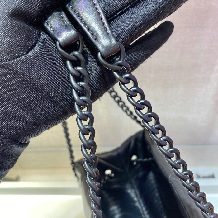 Prada Lambskin Shoulder Bag Black 1BG298