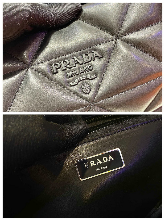 Prada Lambskin Shoulder Bag Black 1BG298