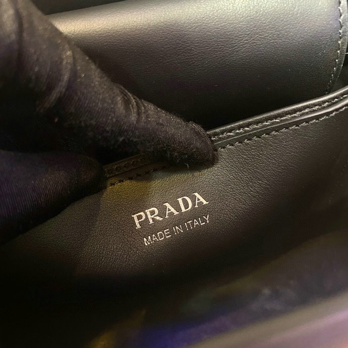 Prada Leather Shoulder Bag Black 1BA311