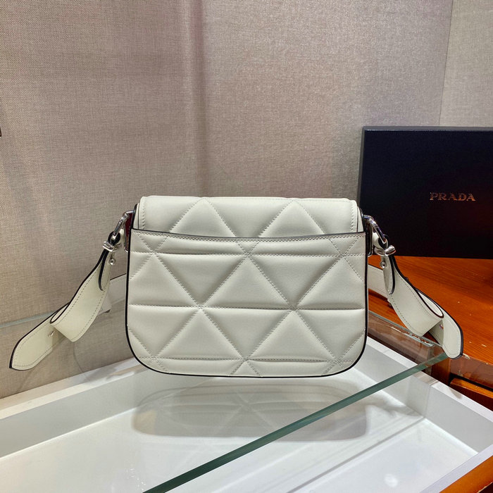 Prada Leather Shoulder Bag White 1BD283