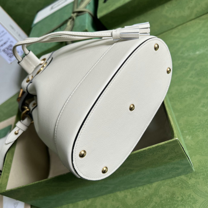 Gucci Diana Mini Bucket Bag White 724667