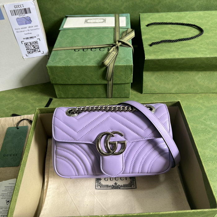 Gucci GG Marmont matelasse mini bag Lilac 446744