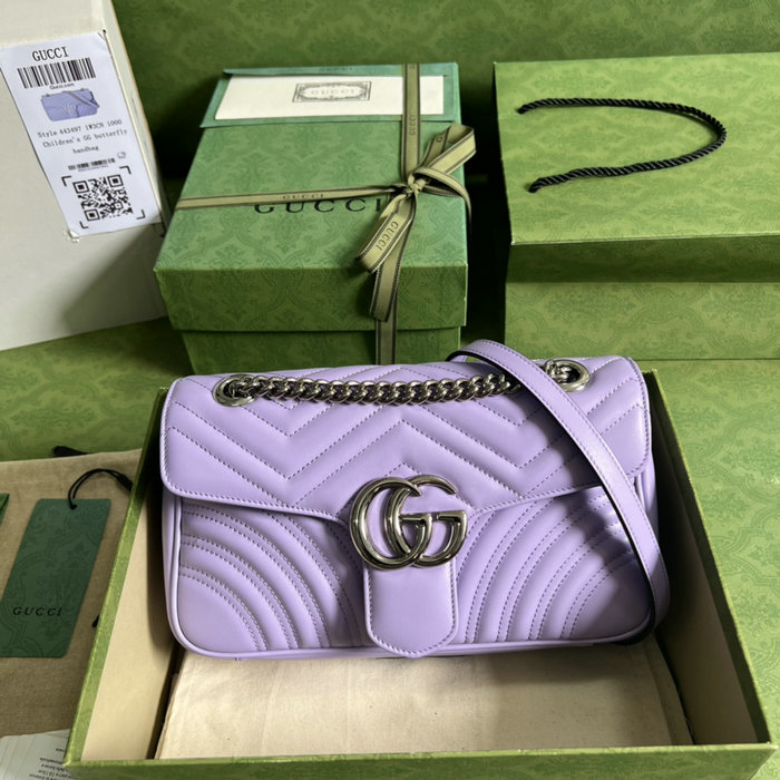 Gucci GG Marmont Medium shoulder bag Lilac 443497