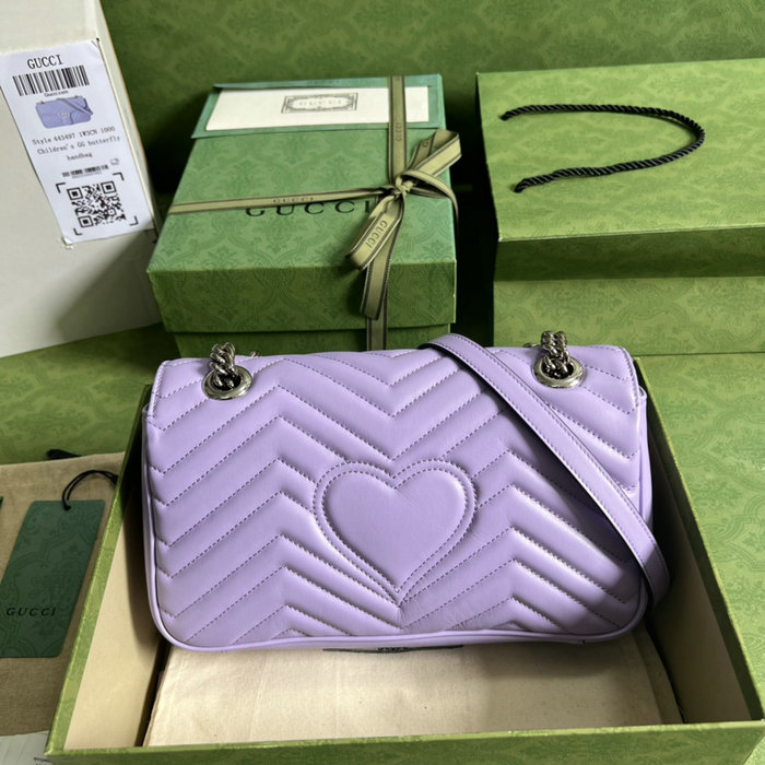 Gucci GG Marmont Medium shoulder bag Lilac 443497