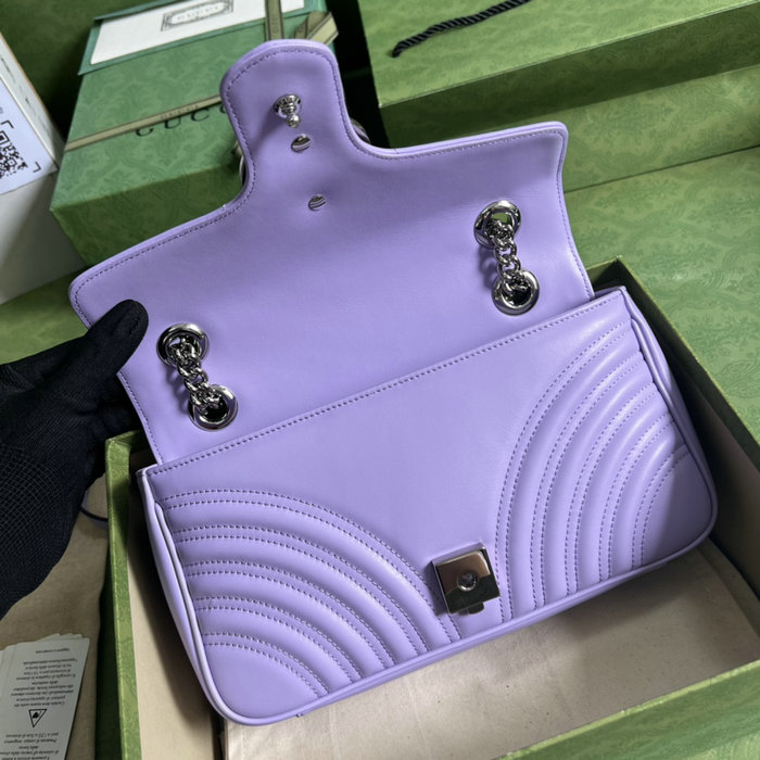 Gucci GG Marmont Medium shoulder bag Lilac 443497