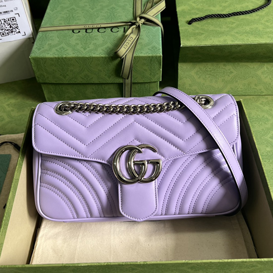 Gucci GG Marmont Medium shoulder bag Lilac 443497