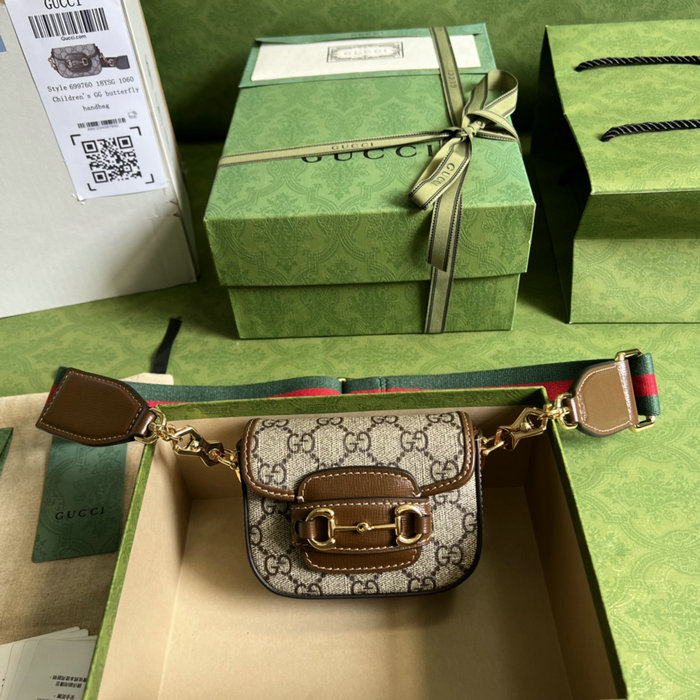 Gucci Horsebit 1955 strap wallet Beige 699760