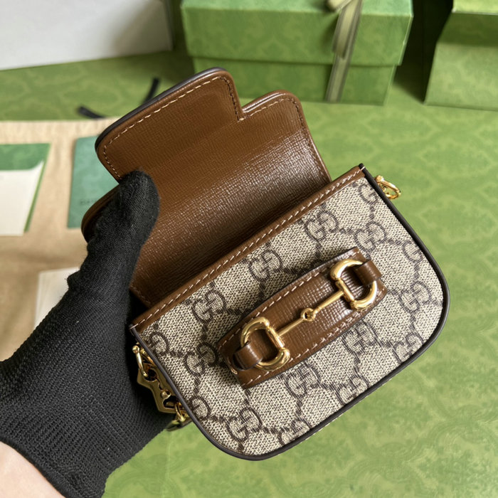 Gucci Horsebit 1955 strap wallet Beige 699760