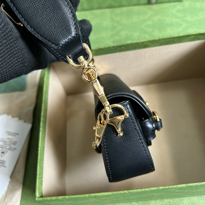 Gucci Horsebit 1955 strap wallet Black 699760