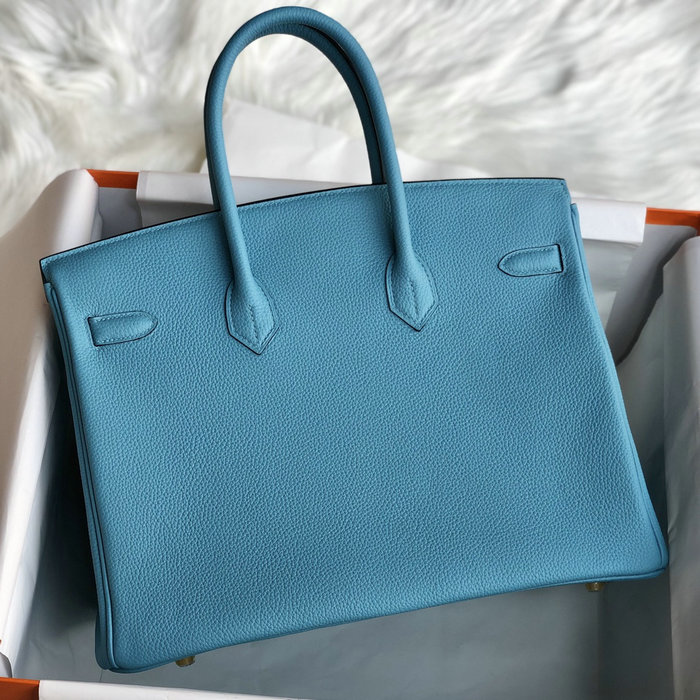 Hermes Togo Leather Birkin Bag Blue De Nord HB253001