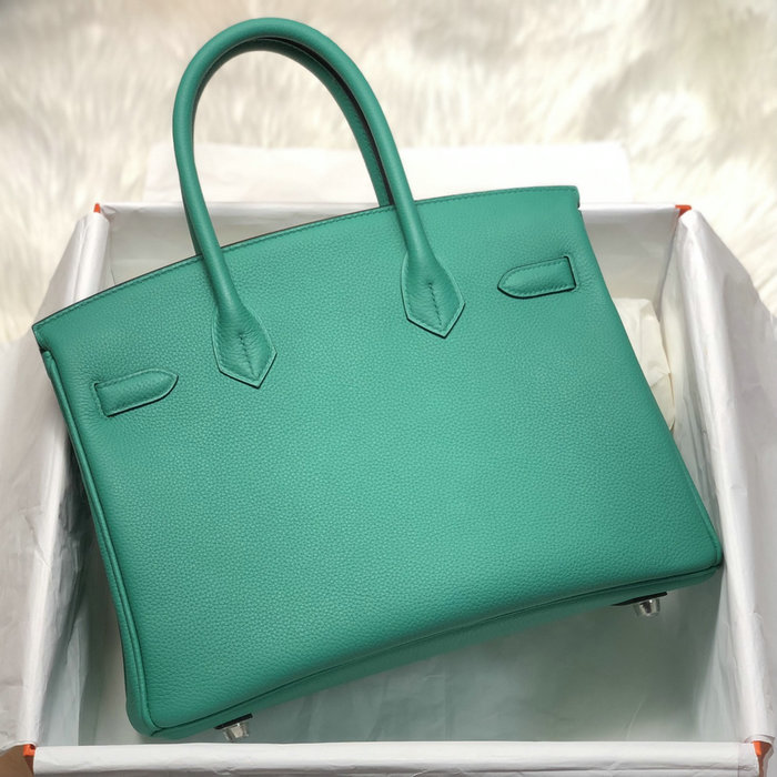 Hermes Togo Leather Birkin Bag Rowena Green HB253001