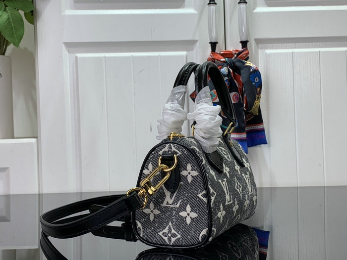 Louis Vuitton Denim Nano Speedy Grey M82242