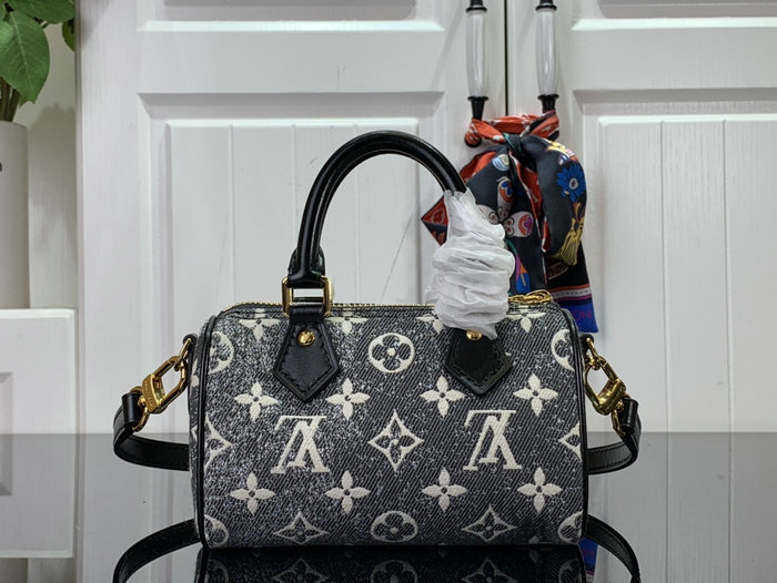 Louis Vuitton Denim Nano Speedy Grey M82242