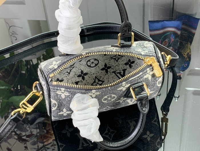 Louis Vuitton Denim Nano Speedy Grey M82242