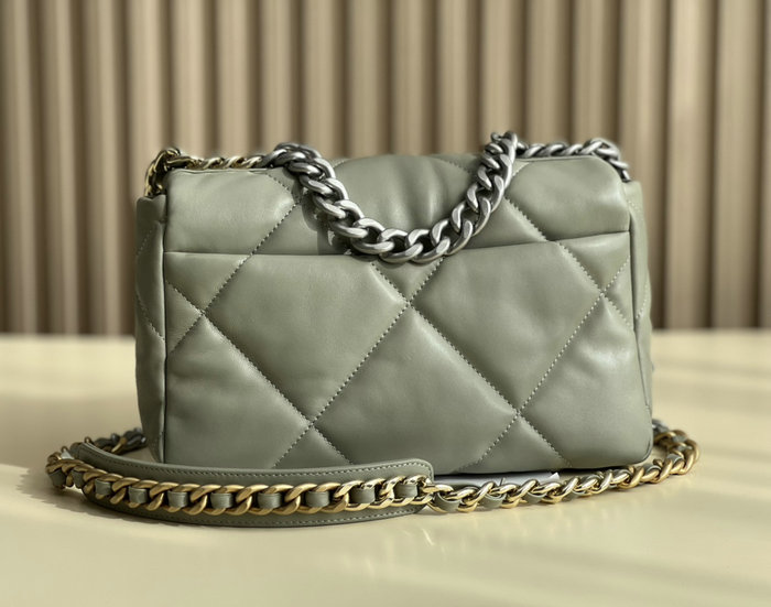 Chanel 19 Lambskin Flap Handbag Green AS1160