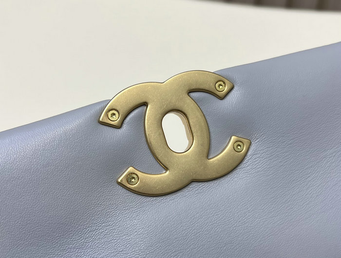 Chanel 19 Lambskin Flap Handbag Grey AS1160